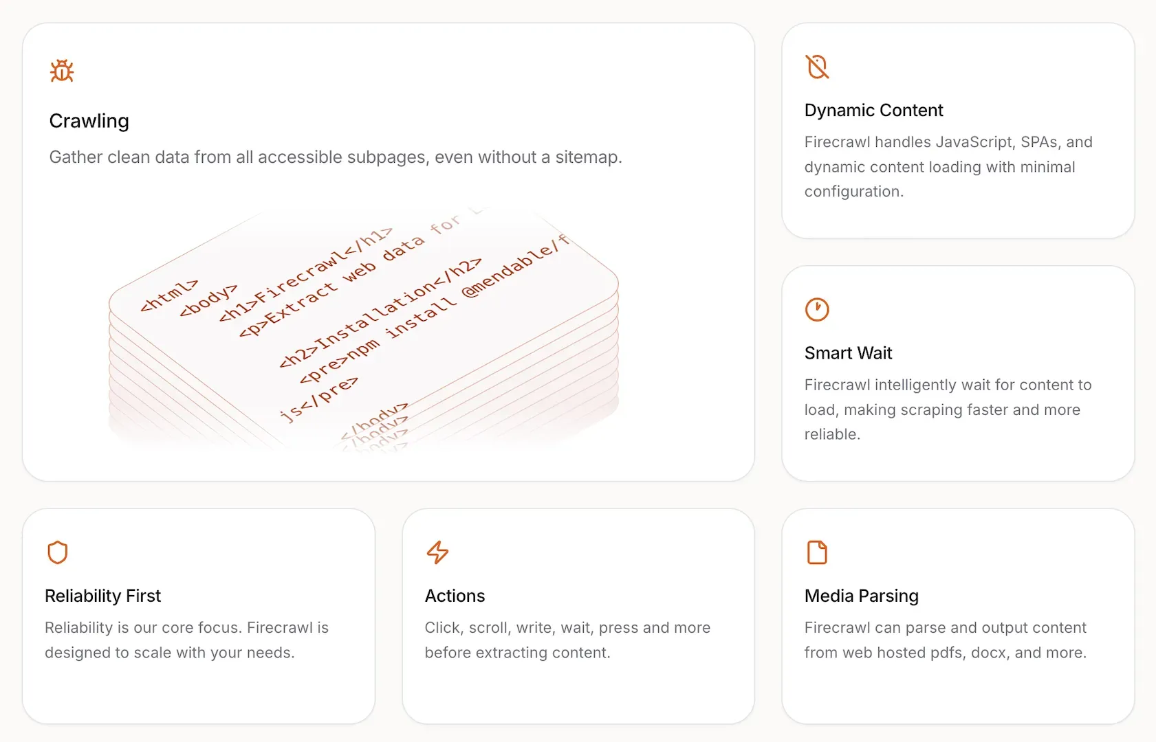 firecrawl features