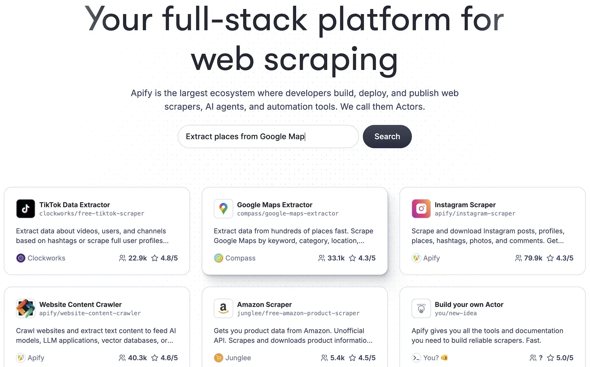 Apify actors