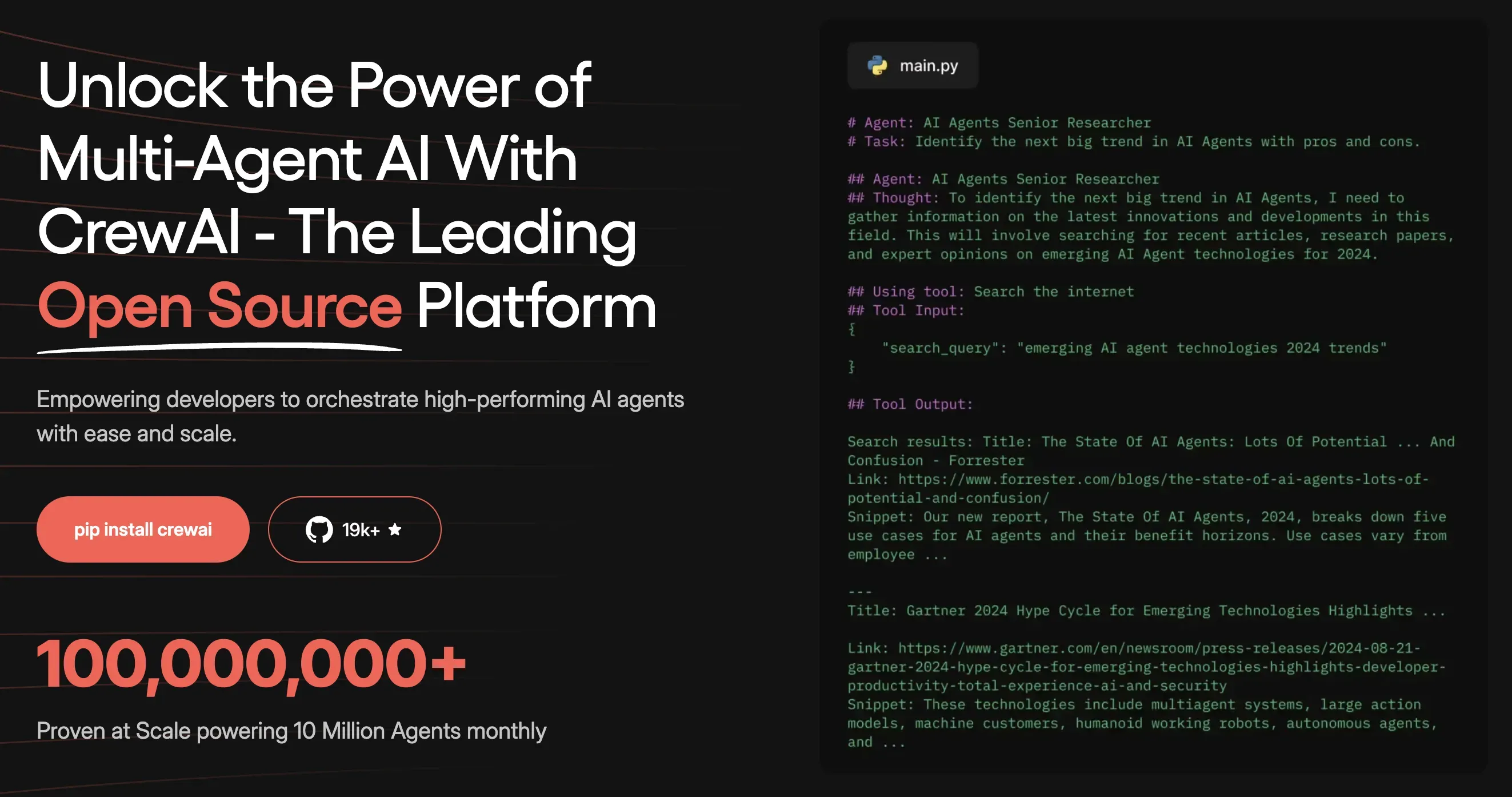 crew ai open source stats