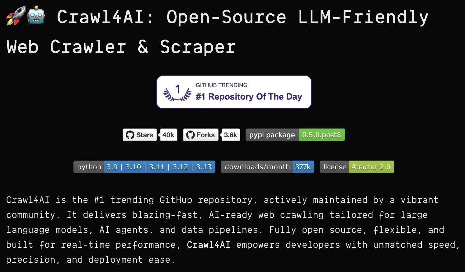 crawl4ai documentation hero